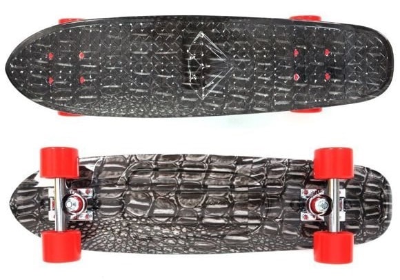 Скейтборд пластиковый Diamond Life Cruiser black croc